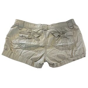 Womens Khaki Tan Cuffed Shorts Casual‎ Everyday Summer